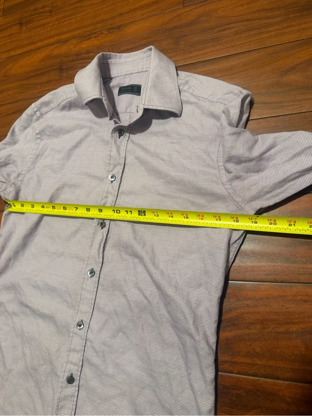 Prada Men's Light Lavender Button-Down Shirt sizes 38/15